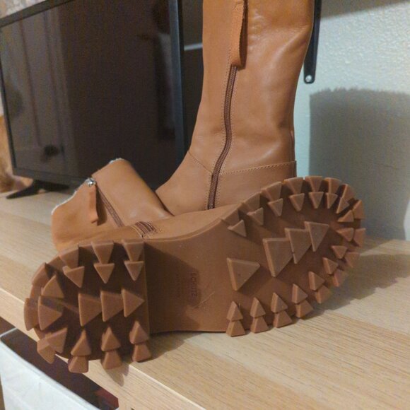 schutz boots leather tan beige 7.5 - Picture 5 of 6